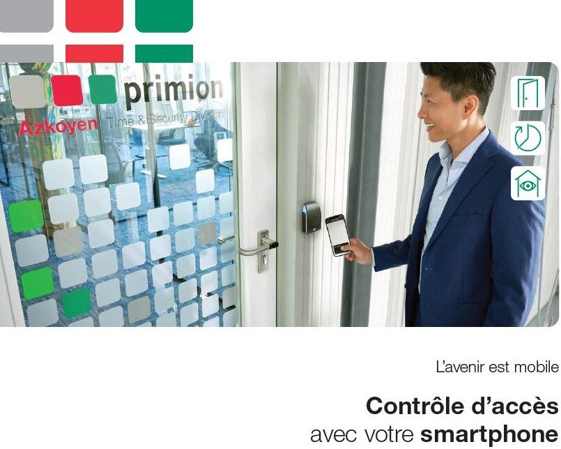 Brochure pour la solution contrôle d'accès mobile de Primion